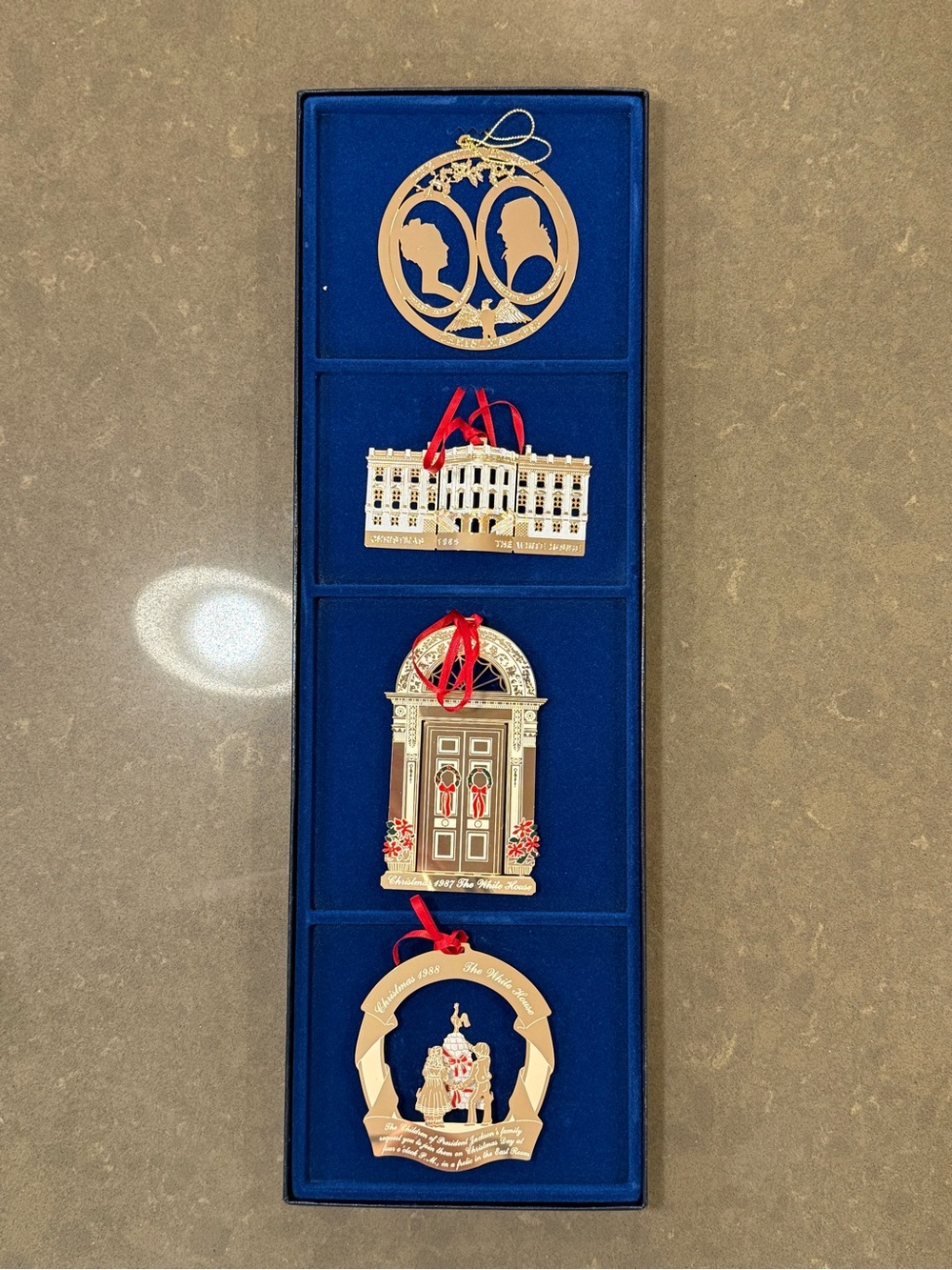 White House Historical Association Ornament Set - 1985-1988
